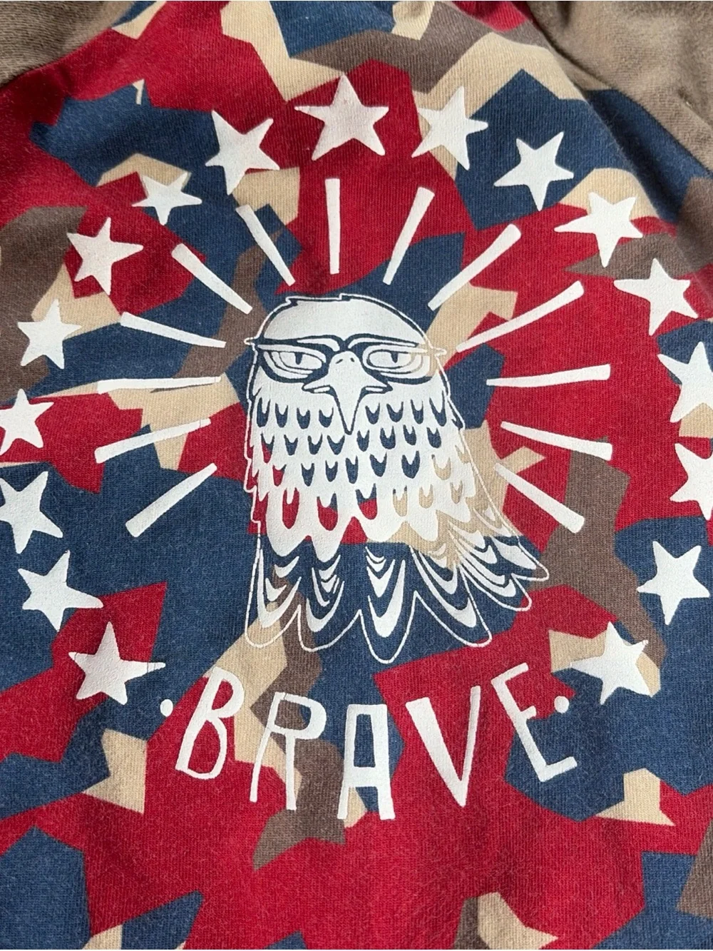 RAGS to Raches Toddler Romper 12-18M Camo Red Blue Eagle Patriotic USA